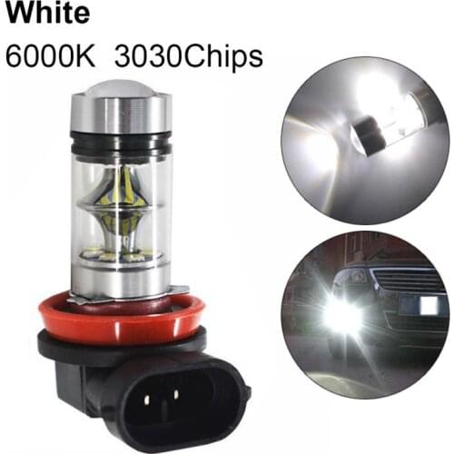 1pcs H8 H9 H11 6000K White 100W For LED Headlight Bulbs Kit Fog Light DRL Running Light Auto Products Car Lights Car Fog lamp