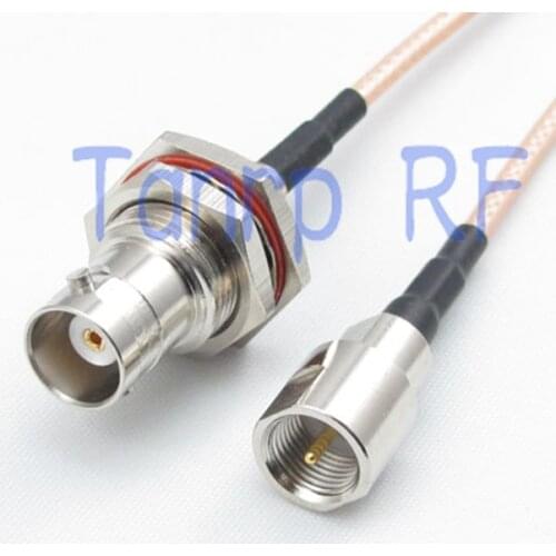 10PCS 15CM Pigtail coaxial jumper cable RG316 extension cord 6inch BNC female nut bulkhead to FME male plug RF adapter connector