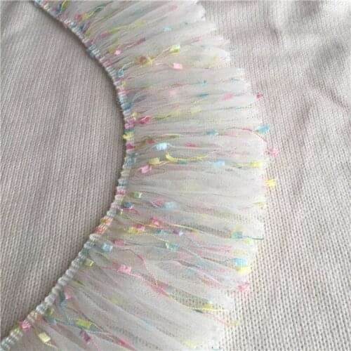 10Yards Fringe Lace Trim Embroidery Laces Appliques Wedding 10cm Ribbon Mesh Fabric Embroidered Sewing Supplies Craft