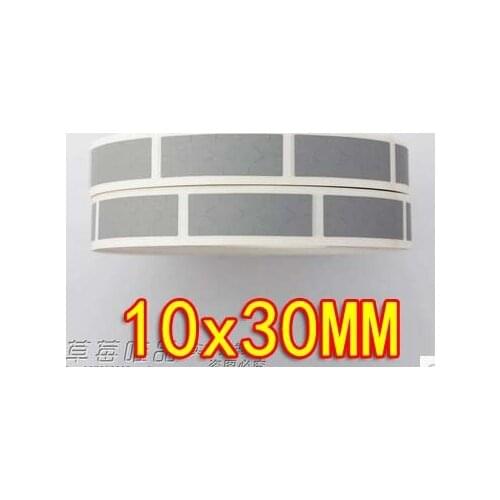 10x30MM - Sliver Gray Scratch coating film scratch card stickers-1000pcs /roll