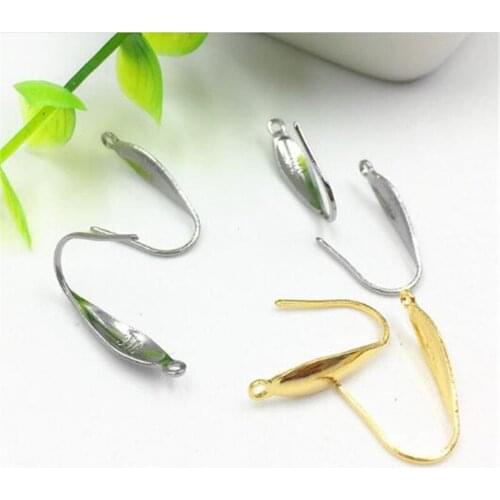 20pcs/lot 10X20mm Ear Hook French Earring Hooks Wire Settings Base stianless steel earring hook for DIY Earrings Ear Jewelry