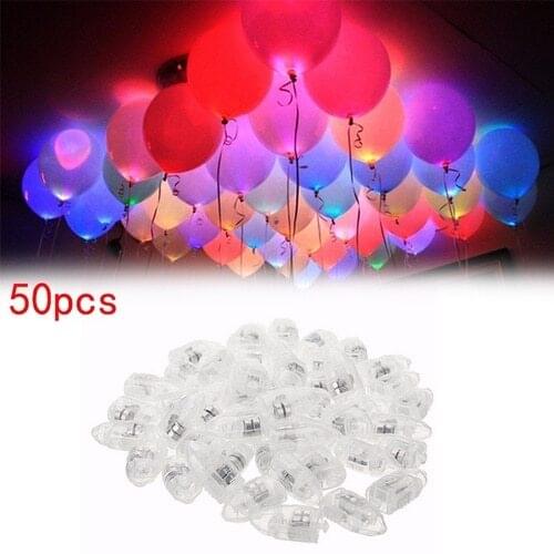 20/50pcs Colorful White LED Lamp Lights Balloons For Paper Lantern Balloon Birthday Christmas