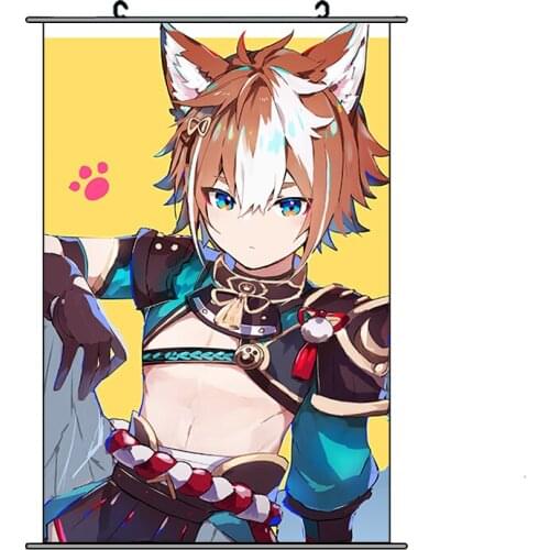 2021 Ne Game Genshin Impact Wall Scroll Gorou HD Design Print Scroll Custom Made Poster Home Decor Gifts Dorpshipping