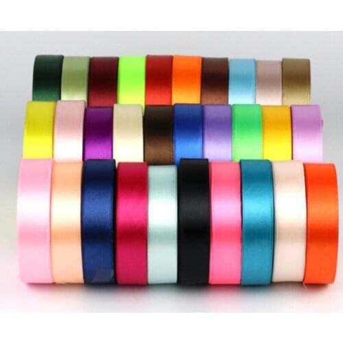 25Yards/Roll wide20mm Satin Ribbon For Gift Packing Christmas Party Decoration Handmade DIY Hair accessories Ribbons Crafts