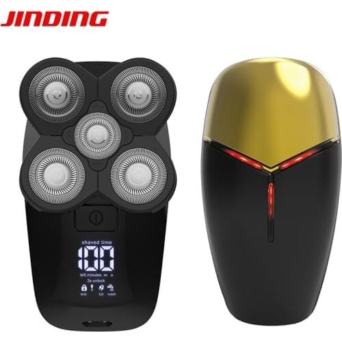 5 Blade Iron Man Rechargeable Razor Mens Electric Shaver Shaving Machine Bald Hair Clipper Multi-function Set LCD