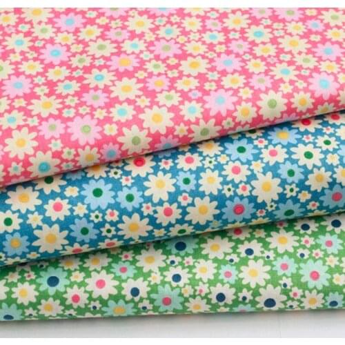50cm*40cm 3pcs Pretty Floral Printed 100% cotton patchwork fabric quilting textile cloth material for baby sewing