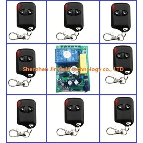 AC 220V 2 Channel Wireless Remote Control Switch 1 pcs receiver + 8 pcs cats eye transmitter & Smart home + Simple operation