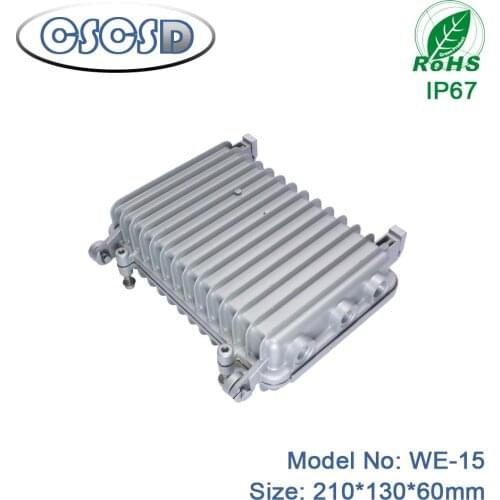 A pcs/lot 210*130*60mm CSCSD aluminum die cast enclosure amplifier chassis aluminum enclosure waterproof pcb enclosure