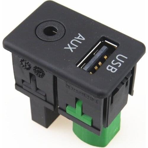 AZQFZ Car Audio RCD510 RNS310 USB AUX Switch Socket Connector For VW CC Tiguan Passat B6 B7 2006-2014 3CD 035 249 A 3CD035249A