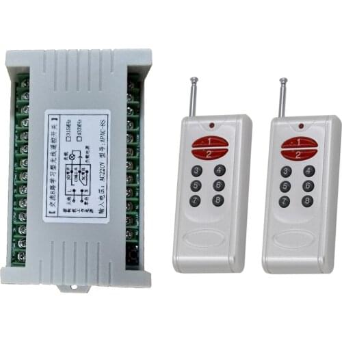 1000M 8CH 8 CH Wireless Remote Control Switch AC 220V Receiver Remote Transmitter Hall Bedroom Ceiling Light Wireless TX
