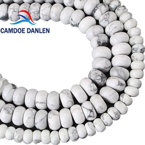 Natural Stone White Turquoise Spacer Beads 4 6 8mm DIY Handmade Findings Bracelets Necklace Jewelry Making Accessories wholesale