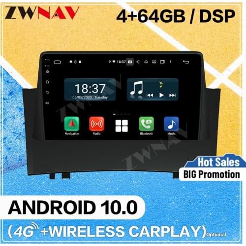 Carplay Android 10.0 Screen Car Multimedia DVD Player for Renault megane 2 2004-2008 GPS Navigation Audio Radio Stereo Head Unit