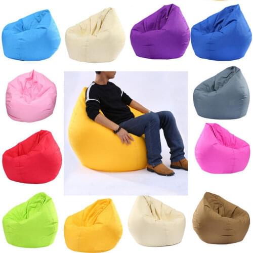 Beanbag Sofa Cover No Filler Bean Bag Chair Pouf Bed Futon Ottoman Seat Tatami Puff Relax Lounge Furniture 65X65CM