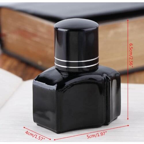 25ml Bottled Glass Black Smooth Writing Fountain Pen Ink Refill School Student Stationery Office Supplies