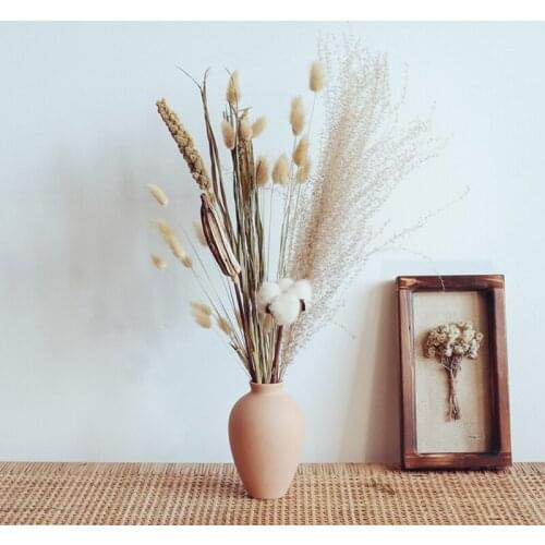 European Ceramic Vase Dried Flowers Ornaments Home Livingroom Desktop Furnishing Crafts Dining Table Store Figurines Decoration