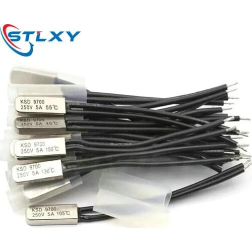 KSD9700 250V 5A 40~105 Degree Bimetal Disc Temperature Switch Normal Close Closed Thermostat Thermal Protector