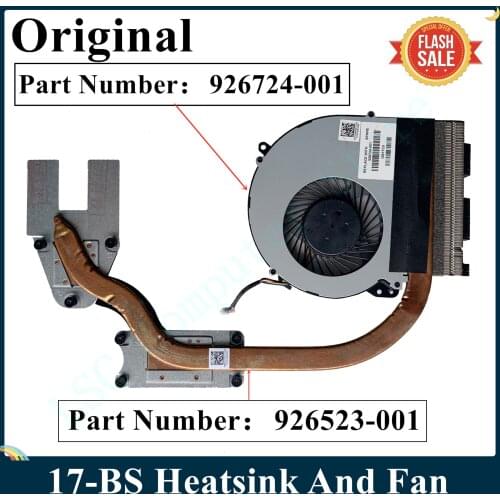 LSC Original For HP ENVY 17-BS 17-BS012tx 17-BS013tx Heatsink and Fan CPU And GPU Cooling Module 926523-001 926724-001 Fast ship