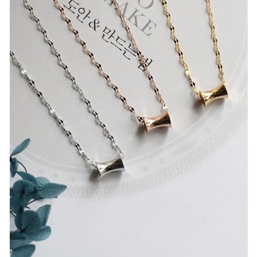 Stylish Match Stainless Steel Small Waist Women Necklaces Geometric Hourglass Pendant 14k Gold Chains Necklace Jewelry for Women