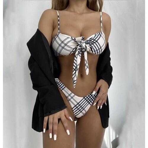 Mossha High cut swimsuit womens swimming suit Bandeau bathing suit Sport swimwear 2021 Beachwear Sexy biquini Print bikini set