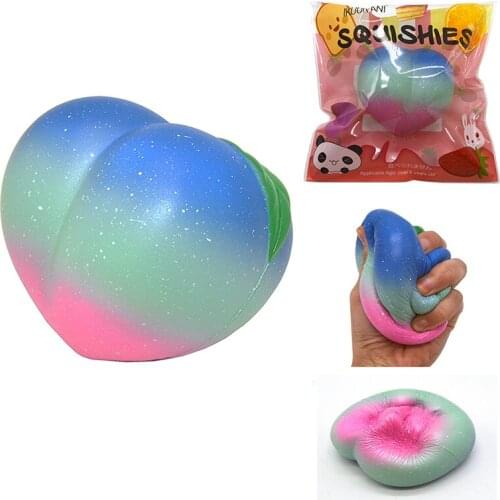 New Colossal Galaxy Peach Slow Rising Squishy Cute Fruit Scented 10CM Charm Bread Squishies Collectibles Soft Toy Gift 1PCS