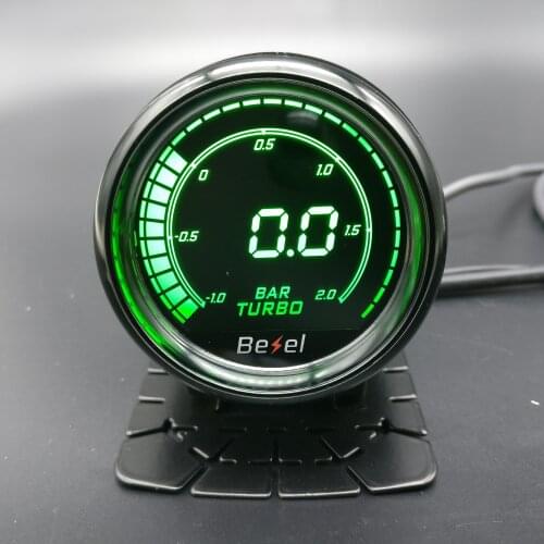 New design 2" 52mm EVO LCD Turbo 2bar gauge Boost gauge meter monitor 7colors included gauge pod electrical sensor