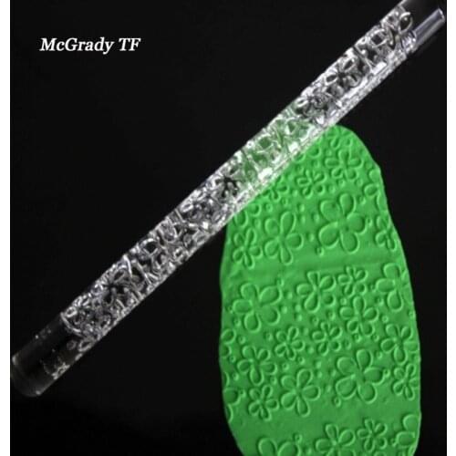 Fondant Tools Acrylic Rose Shape Rolling Pin For Cake Design Color Transparent Cake Decorating Tools Cake Tools