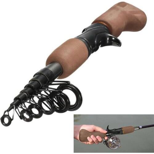 Portable Carbon Fiber Telescope Fishing Rod Travel Sea Rock Spinning E56D