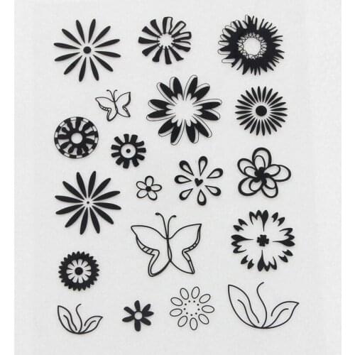 Flowers butterfly Transparent stencil for DIY scrapbooking photo album Decorative sheets