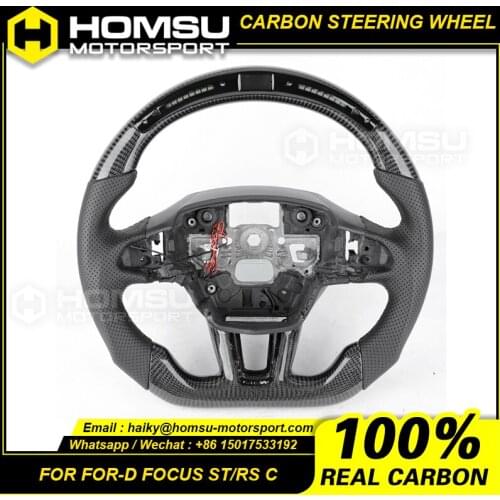Carbon Fiber Steering Wheel For ford focus ST/RS Custom Carbon Fiber Steering Wheel