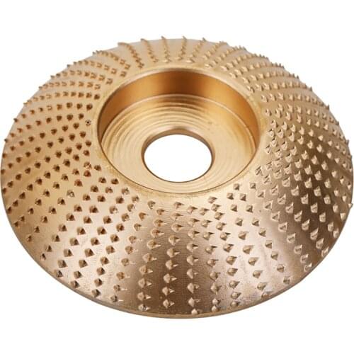 Arc shape Wood Grinding Wheel Angle Grinder Disc Wood Carving Disc Sanding Abrasive Tool Bore Gold