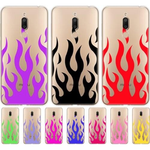 Silicon Case For Meizu M6T M6S Case Cover For Meizu X8 Phone Cases For Meizu 16th plus 16S Bumper Fundas Back fashion fire flame