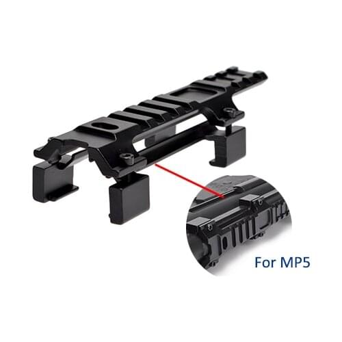 Extension Rail Mount High Riser Base Converter for 20mm Picatinny/Weaver Rail for Mp5 Riflescopes Airsoft Tactical Hunting