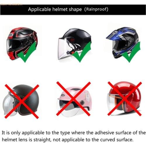 Universal Motorcycle Helmet Clear Rainproof Film Anti Rain Patch Screen for K3 K4 AX8 LS2 Helmets Dropshipping