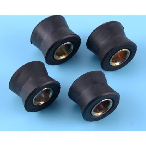 High Quality 4pcs Black Rubber 10mm Motorcycle Bike Rear Shock Absorber Bush Spare Part Fit For Dual Sport Off-Road Street