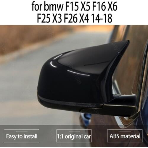 High Quality Side Mirror Covers 2pcs Rearview Mirror Cover Caps M Style Replacement for Bmw F15 X5 F16 X6 F25 X3 F26 X4 14-18