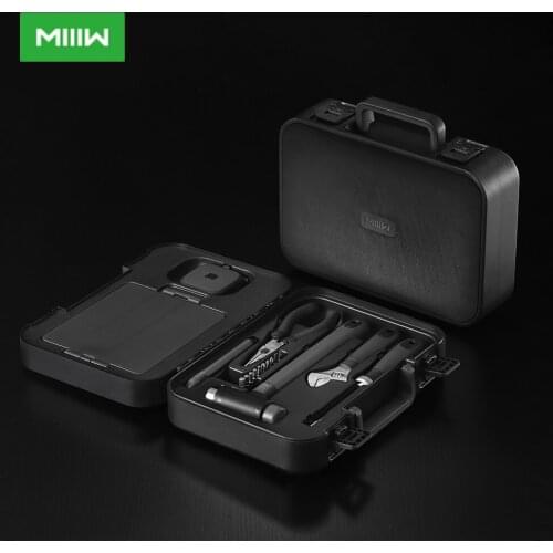 Xiaomi MIIIW 16Pcs DIY Tool Kit Toolbox General Household Hand Tool With Screwdriver Wrench Hammer Tape Plier Knife Repair Tools