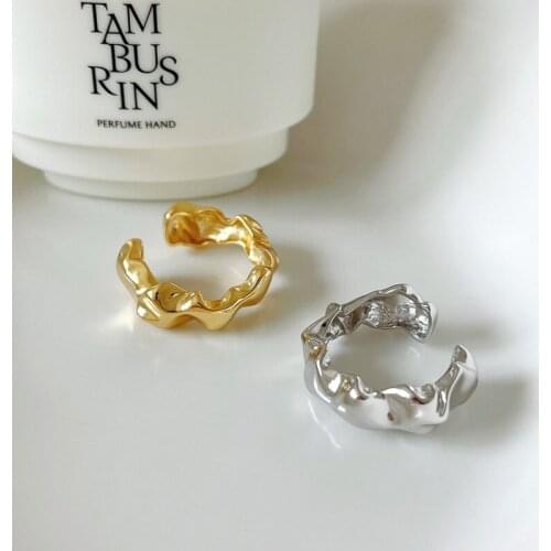 925 Sterling Silver Irregular Shape Rings Gift for Women Minimalist Designer Geometric boho 2021 trend fine Accessorie jewellery