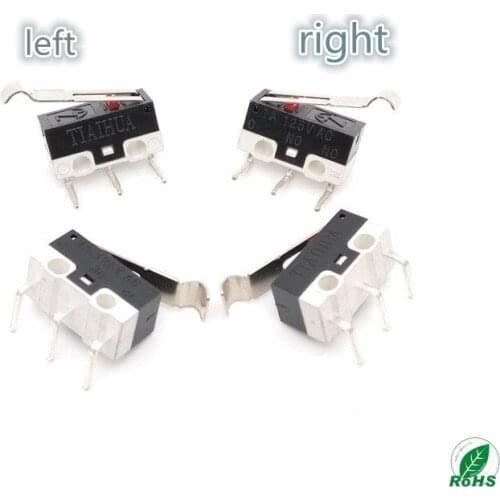 100pcs/lot Endstop Mouse Side Key Momentary Micro Limit Switch with three left/right bend legs 1A/125VAC for 3D Printer