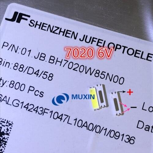 100PCS Original JUFEI LED 7020 light-emitting Light Beads High Power1W 6V 90LM Cool white For LED LCD TV Backlight new