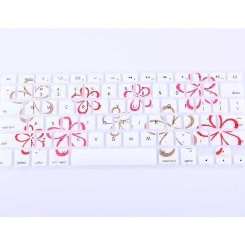 100pcs) Flower Bloom Blossom Silicone keyboard Skin Protector Cover Guard for Apple Macbook Pro Air 13" 15"Pro Retina 13 15 17