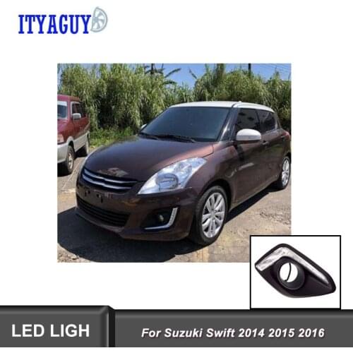 2pcs car-styling led drl daytime running light For Suzuki Swift 2014 - 2016 DRL Running Light car fog lamp Relay Daylight