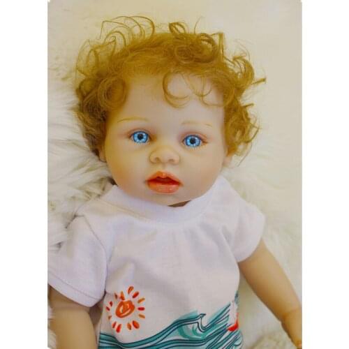 2017 New Arrival 18 Inch Full Silicone Reborn Boy Doll Reborn Vinyl Reborn Babiess for Boy Gifts Realistic Soft Alive Baby Doll