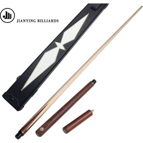 2019 Jianying No Paint Maple Shaft 3/4 Snooker Cue Stick 9.7mm with Snooker Cue Case Set China