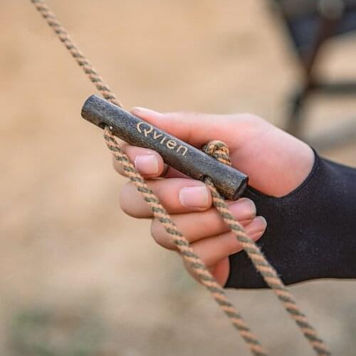 4PCS Wind Rope Buckle Wooden Wind Rope Adjustable Clip Strong and Durable Adjust Rope Length windproof Pure solid wood stylish