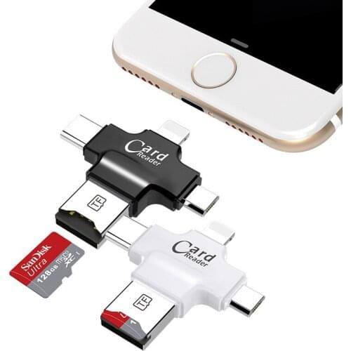 4 in 1 Android type-c iPhone USB Universal universal TF card reader mini card reader For iPhone Android Tablet Mobile phone