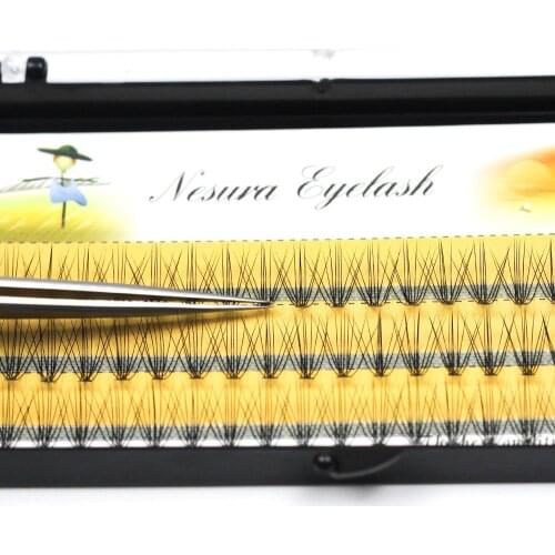 60 Bundles Faux Mink Eyelash Extension Natural Russian Volume Silk Eyelashes Individual 10D Cluster Lashes Makeup Cilia