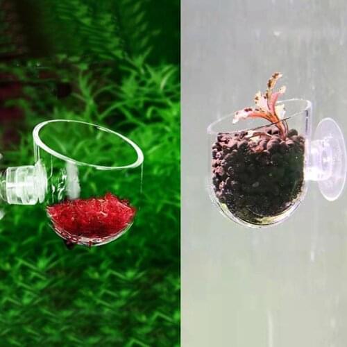 Aquarium decoration Hanging fish tank Mini Crystal Acrylic Pot Polka Water potted planting cylinder cup aquarium accessories