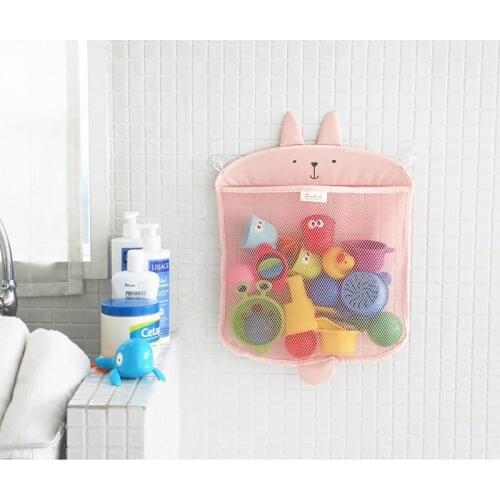 Baby bathroom Mesh Bag for Bath Toys Bag Kids Basket for Toys Net Cartoon Animal Shapes Waterproof Cloth Sand Toys Beach Storage