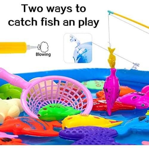 Kids Educational Toys Magnetic Fishing for Childrens Games Boys Girls Bathroom Bathing Water Summer Beach Swimming Pools Gifts