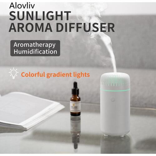 Sunlight Aroma Diffuser For Home USB Humidifier Ultrasonic Car Mist Maker with Colorful Night Lights Mini Office Air Purifier